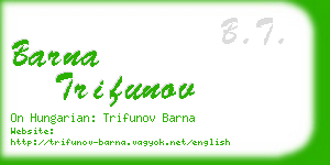 barna trifunov business card